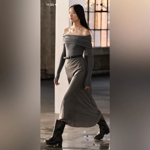 Zara wool bias skirt ZW collection - Picture 4 of 13